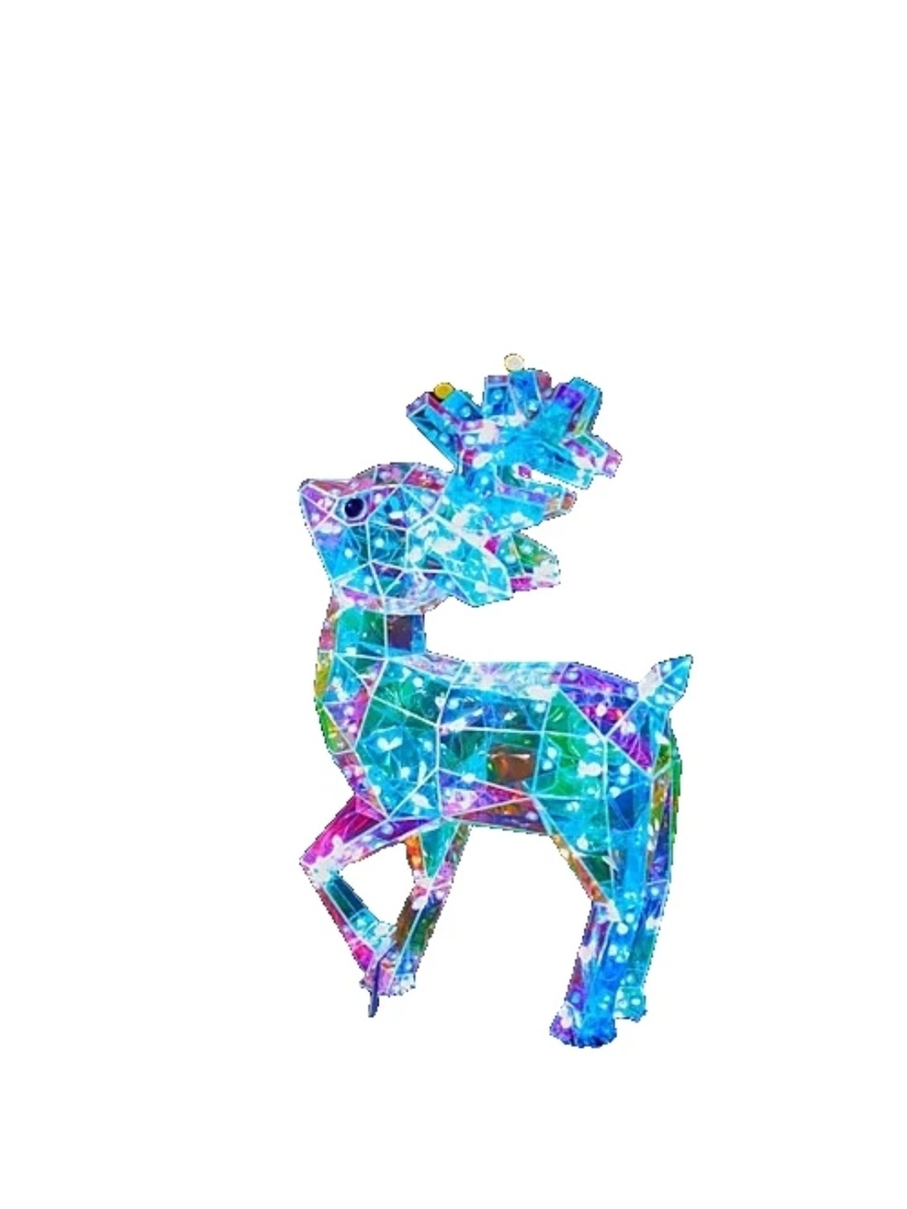 Kringle Express Holographic RGB Light Up Reindeer Decor
